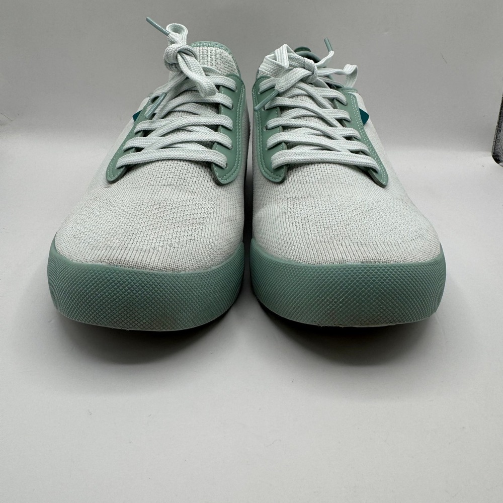 Vessi Weekend Sneaker Women 10 Grey Sage Green Waterproof Knit Low Top Shoes - Picture 2 of 12